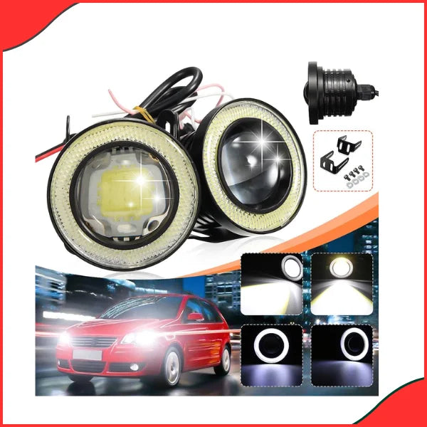 LED Fog Angel Eyes  Stylish & Bright Pair - Latest