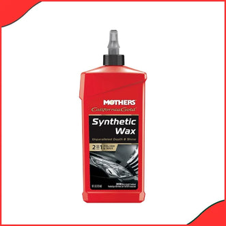 Mothers California Gold Synthetic Liquid Wax 16oz bottle for professional car paint protection and gloss.