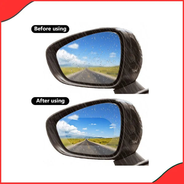Rearview Mirror Anti-Rain & Anti-Fog Film – 2 Pcs Car Side Mirror Protective Film - Mirror Glass Anti Fog Film