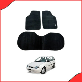 Suzuki Cultus Black Carpet Floor Mats (3-Piece)  Model 2000-2016