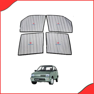 Suzuki Mehran White Sun Shades with Logo  UV Protection & Stylish Design