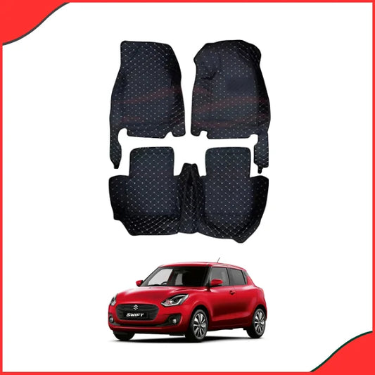 Suzuki Swift 7D Floor Mats (Black, 2022–2023) – Custom Fit & Waterproof