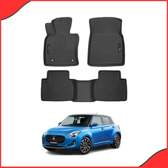 Suzuki Swift TPR Floor Mats (Black, 2021–2023) – Durable & Custom Fit - Best TPR Floor Mats in Pakistan