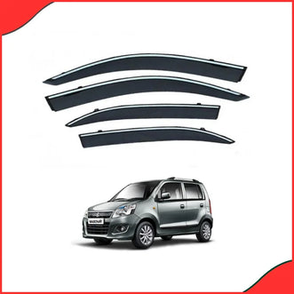 Suzuki Wagon R Air Press Sun Visor with Chrome – Fits 2014-2024  Stylish & Weather Protection