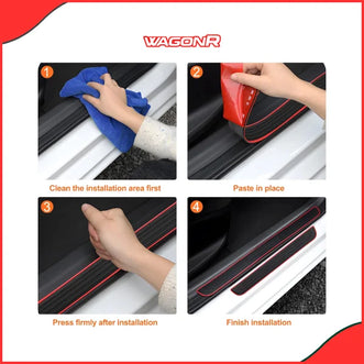 Suzuki Wagon R Rubber Door Sill Protectors  Durable, Anti-Scratch & Stylish Fit