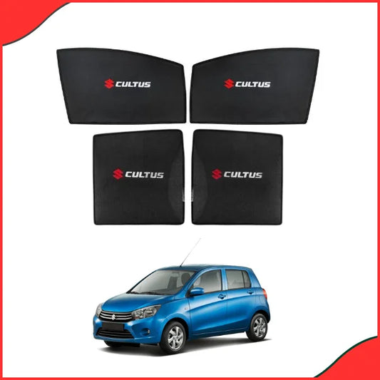 Suzuki Cultus Window Sun Shades with Logo – Custom Fit for 2017–2021 Models - Latest