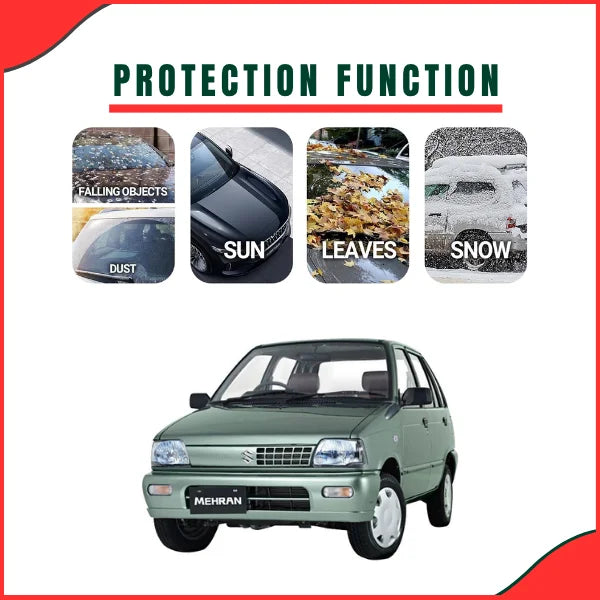 Suzuki Mehran 2012–2017 Car Cover – Water-Resistant Parachute Fabric, Full Body Protection - Latest
