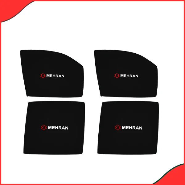 Suzuki Mehran Side Window Sun Shades with Logo – Set of 4 (2012–2017 Models) - Latest