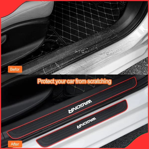 Suzuki Wagon R Rubber Door Sill Protectors  Durable, Anti-Scratch & Stylish Fit - New Design