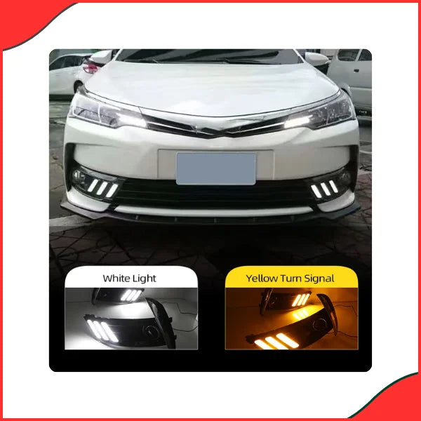 Toyota Corolla 2017–2021 DRL Fog Lamp Covers – Mustang Inspired Look