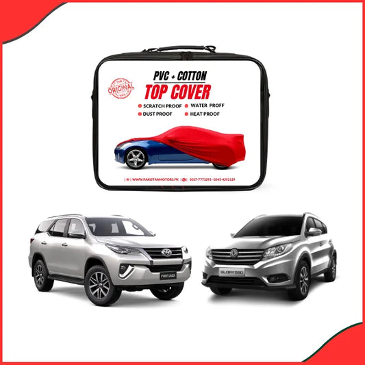 Toyota Fortuner & DFSK Glory Car Top Cover – Waterproof & Scratchproof Non-Woven Protection (Multiple Models)