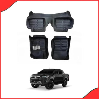 Toyota Hilux Revo  Isuzu D-Max 5D Custom Black Floor Mats  Premium Protection & Perfect Fit