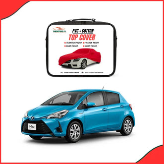 Toyota Vitz Car Top Cover – Waterproof, Non-Woven, Scratchproof (2018–2022 Models)
