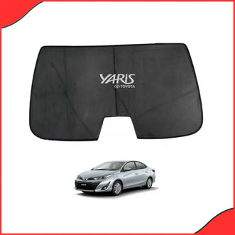 Toyota Yaris Rear Sunshade (2020-2021)  Custom Fit with Logo - Black