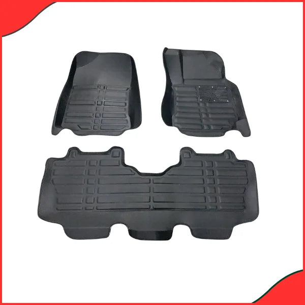 Toyota Aqua 5D Custom Floor Mats – Black  3-Piece Set (2012–2021) - Latest