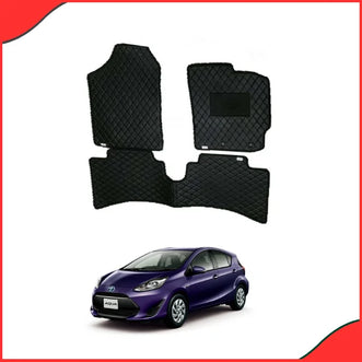 Toyota Aqua 7D Floor Mats (Black, 3 Pcs) – Custom Fit for 2012–2018 Models - Best 7D Floor Mats in Pakistan