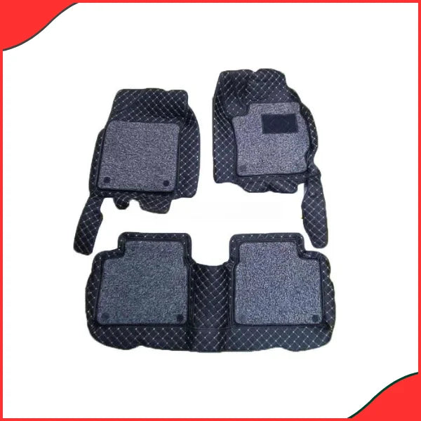Toyota Corolla 9D Floor Mats – Black with Grey Grass Design (2014–2021  3-Piece Set) - Latest