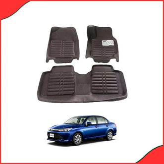 Toyota Corolla Axio 5D Custom Floor Mats – Black  3-Piece Set (2018-2021) - High Quality