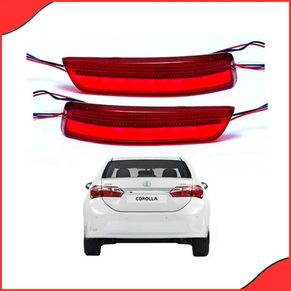 Toyota Corolla Rear Bumper LED Reflector Light  Model 2014-2020 - Latest