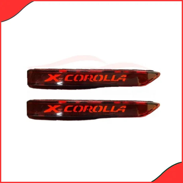 Toyota Corolla Rear Bumper Reflector Lights with Logo | Model 2017-2022