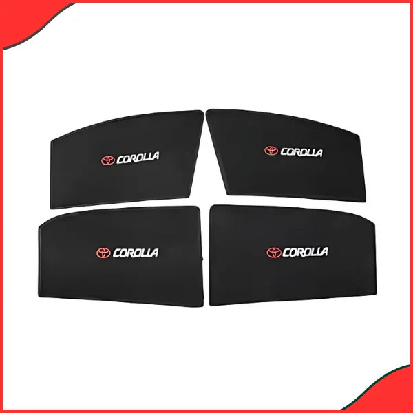 Toyota Corolla Side Window Sun Shades with Logo – Premium Quality (2014–2021 Models) - Latest