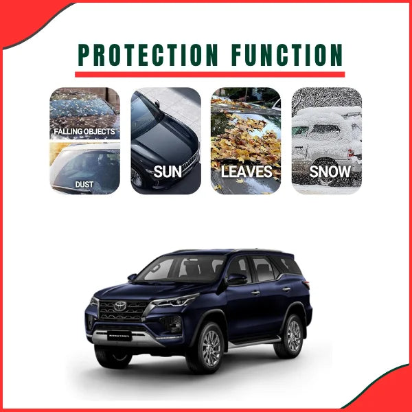 Toyota Fortuner 2016–2021 Car Top Cover – Water Resistant Parachute, Full Body Protection - Latest