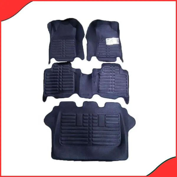 Toyota Fortuner 5D Custom Floor Mats – Black  4-Piece Set (2016-2021) - High Quality