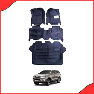 Toyota Fortuner 5D Custom Floor Mats – Black  4-Piece Set (2016-2021) - Latest
