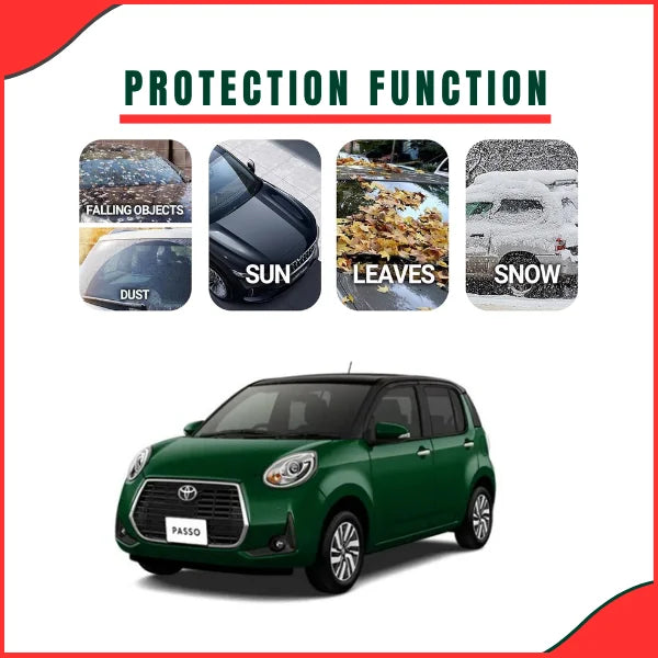 Toyota Passo 2016–2019 Car Cover – Water-Resistant Parachute Fabric, Full Body Protection - Latest