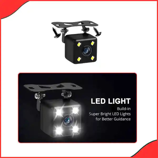 Universal Car Rear View Camera 4 LED Waterproof - Wide Angle Vision