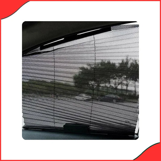 Universal Car Retractable Sunshade – 2Pcs BMW-Style Auto Folding Side Window Curtains