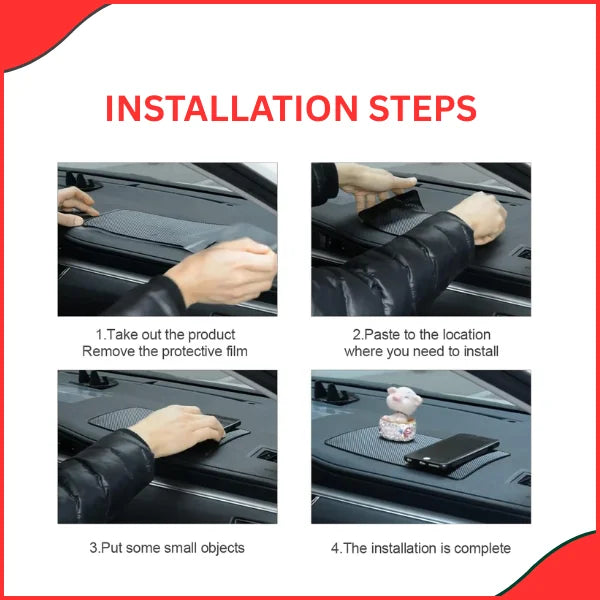 Universal Car Dashboard Non-Slip Mat  Anti-Skid Pad with Cast Logos - Latest