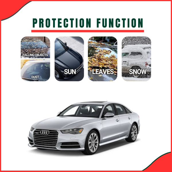 Audi A6 Parachute Top Cover elastic hem snug fit - rear view