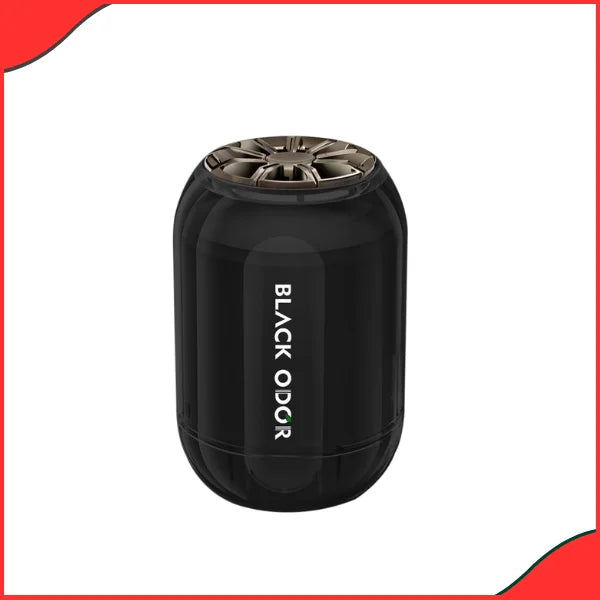 BLACK ODOR BO-8 Black Ice Air Freshener in its big size packaging, highlighting the long-lasting natural oil formula.