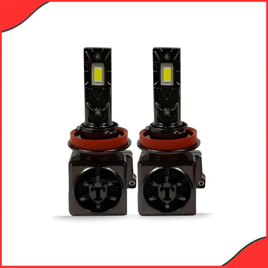 Comparison of BUGATTI-B85 Pro H11 LED headlight beam pattern vs halogen