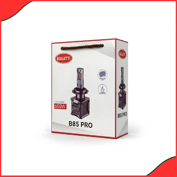 BUGATTI-B85 Pro H11 LED Headlight Bulb 600W 6000K with turbo fan cooling