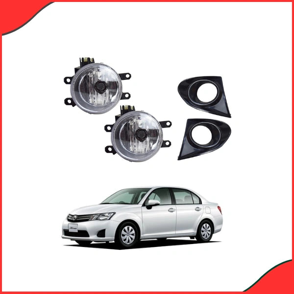 Bugatti Fog Lights installed on Toyota Corolla Axio Hybrid 2016 – waterproof LED fog lamp set front view