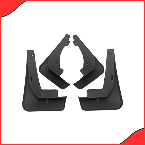 Toyota Corolla 2017-2021 Black Mud Flaps 4 Pcs Custom Fit Installed View (Facelift)