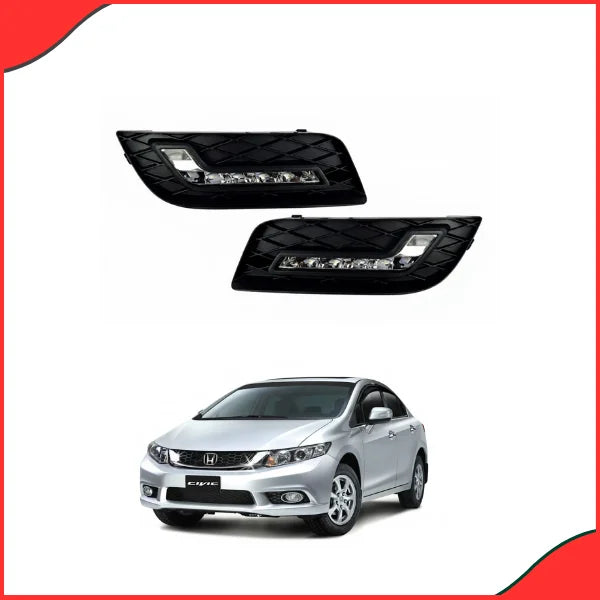 DLAA HD552 LED Fog Lights assembly (integrated LEDs) for Honda Civic 2012-2015