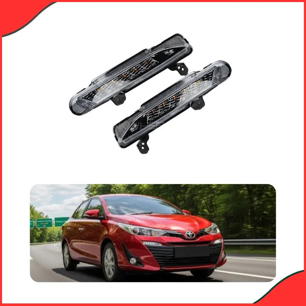 DLAA TY222 LED DRL and Turn Signal Light installed on a Toyota Yaris 2020-2024