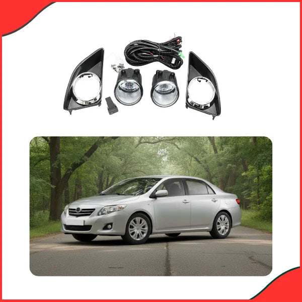 Close-up view of the DLAA TY277 Fog Lights assembly for Toyota Corolla (2008-2011)