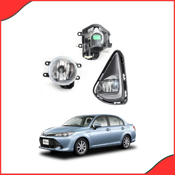 H4 DLAA TY9068-AL Fog Light assembly with chrome bezel for Toyota Axio 2018-2020