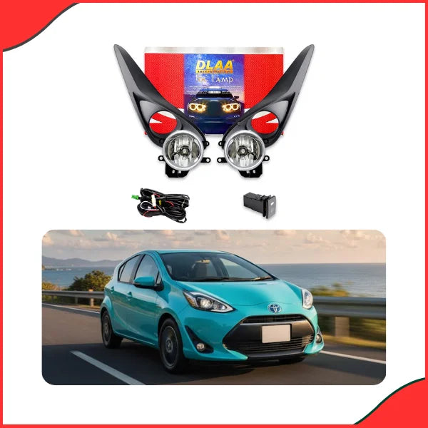 DLAA TY9308 H11 Fog Lights installed on a Toyota Aqua 2018-2020 model