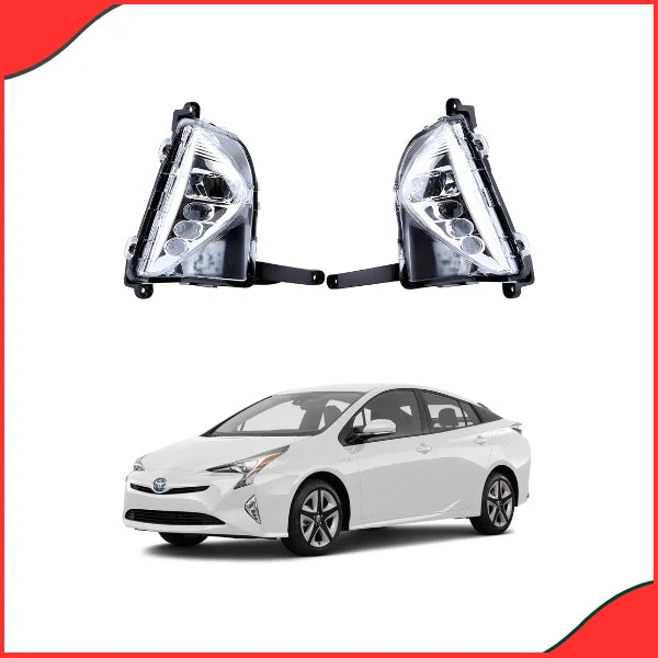 DLAA TY938 Fog Lights for Toyota Prius 2016-2020 complete set with bumper lamps, wiring harness, and switch for sale at PakistanMotors.pk.