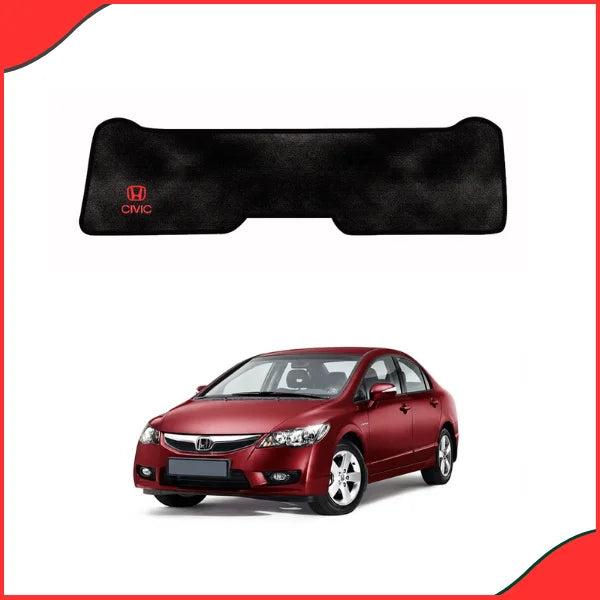 Custom-fit heavy velvet dashboard mat for Honda Civic 2006-2012. Features exact cutouts for sensors and maximum UV protection.