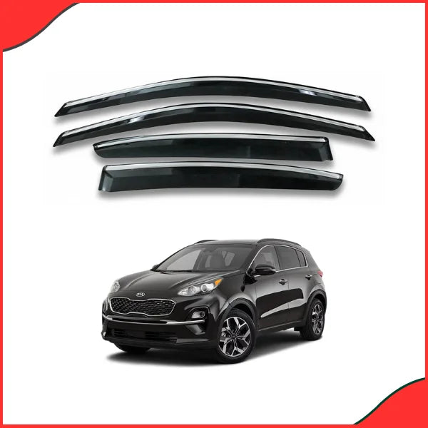 KIA Sportage 2019-2021 Air Press Side View with Steel Chrome Finish