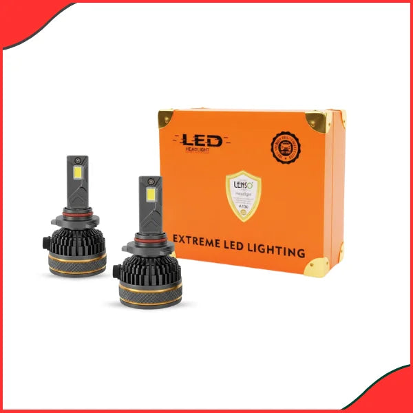 Lenso A130 LED Headlight 1300W 130000LM – Ultra Bright Car LED Front View