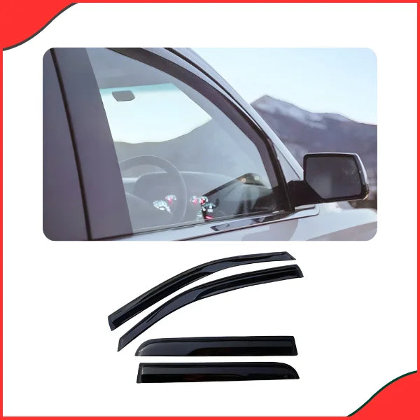 Close-up of Mehran Air Press Window Deflector - Rain Guard Function, No Chrome