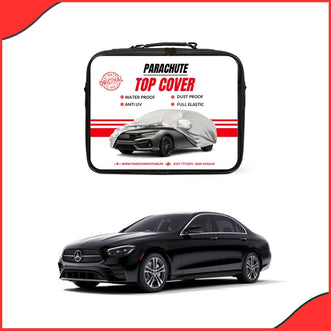 Mercedes Benz Water Resistant Parachute Top Cover fitted on luxury car - front view