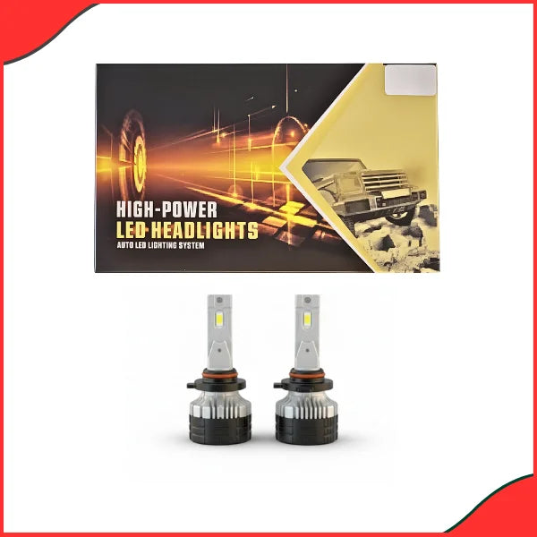 NightForge High Power LED Headlight and Fog Light Conversion Kit showing H4, H11, and 9005 bulb bases.